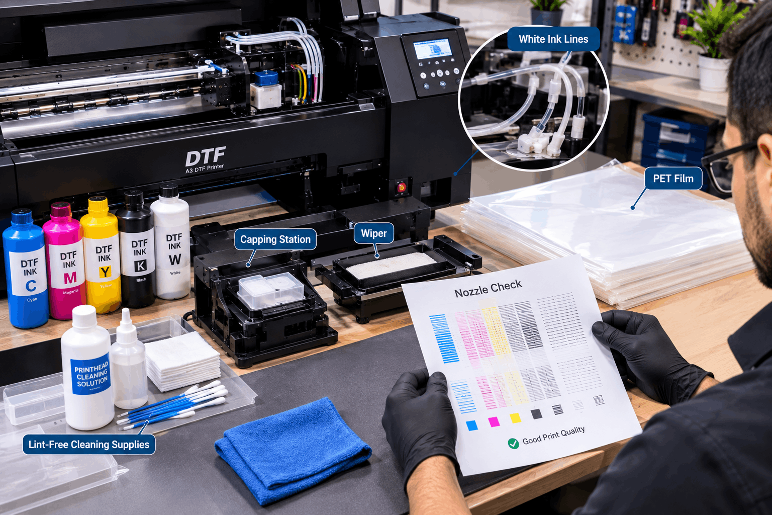 How Can Regular Maintenance Reduce DTF Printhead Problems?