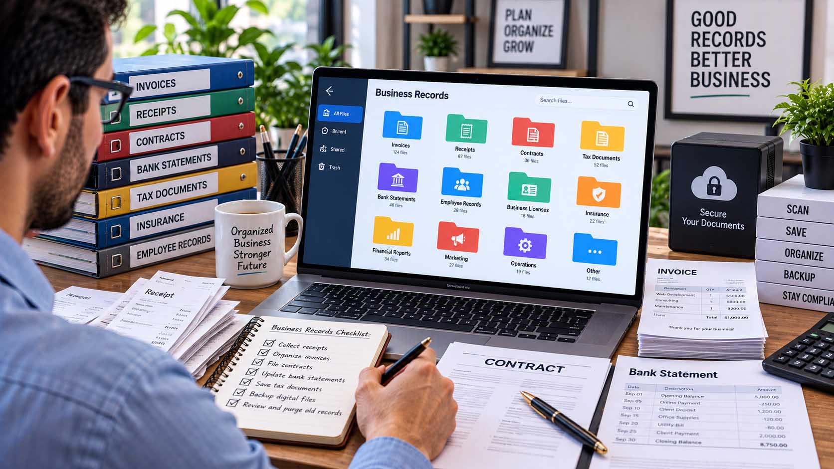 A Beginner’s Checklist for Organizing Business Records